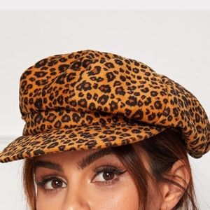 New Leopard print cabby hat